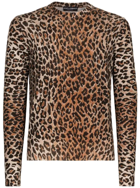 Dolce & Gabbana leopard-print wool jumper