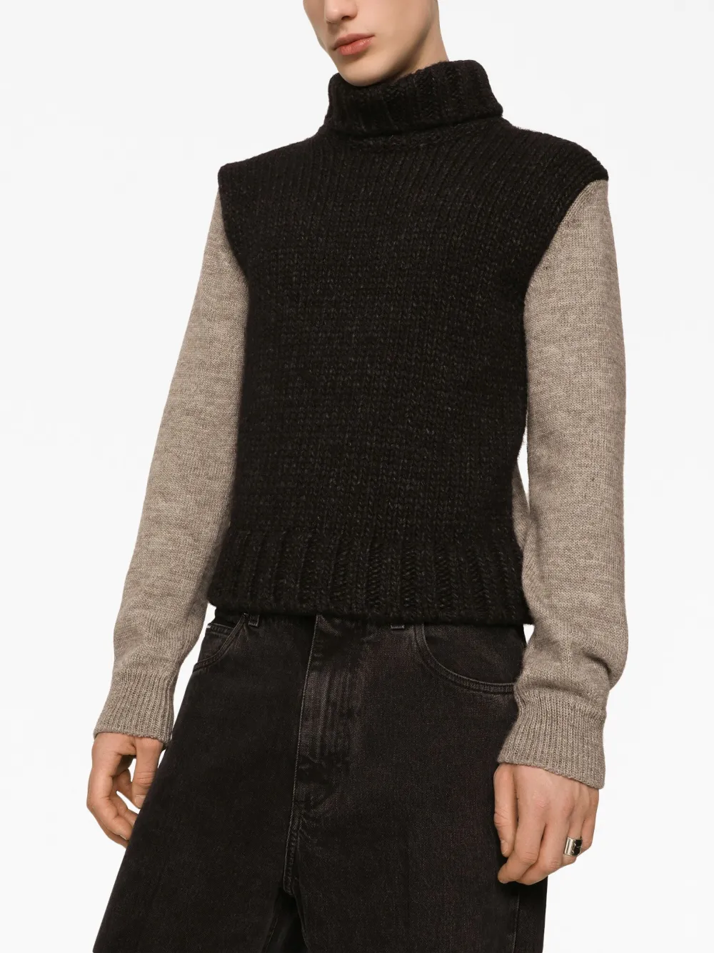 Just Blue Women's Chunky Knit Jumper – Scoop Neck, Long Sleeve, Navy, Casual Fit