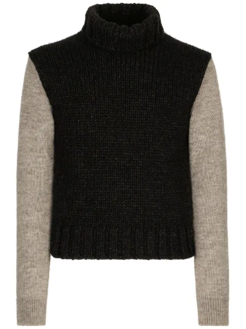Dolce & Gabbana high-neck chunky-knit jumper