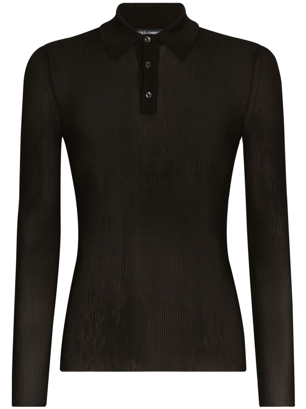 Dolce & Gabbana button-fastening long-sleeve jumper - Black