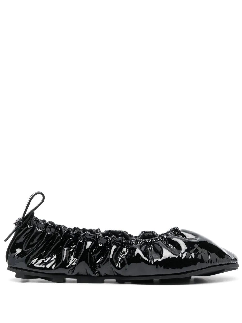 Medea Patent Leather Ballerina Shoes In Black