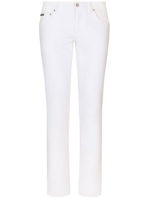 Dolce & Gabbana skinny jeans con placa del logo