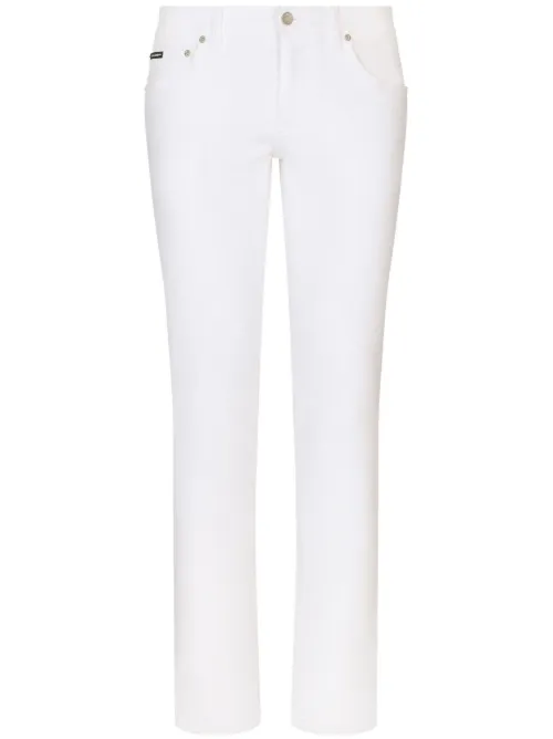 Jean skinny à plaque logo - Dolce & Gabbana - Modalova