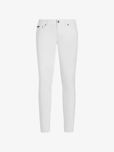 Dolce & Gabbana logo-plaque stretch-cotton skinny jeans