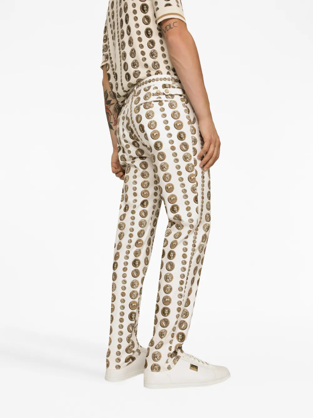 motif-print tailored trousers