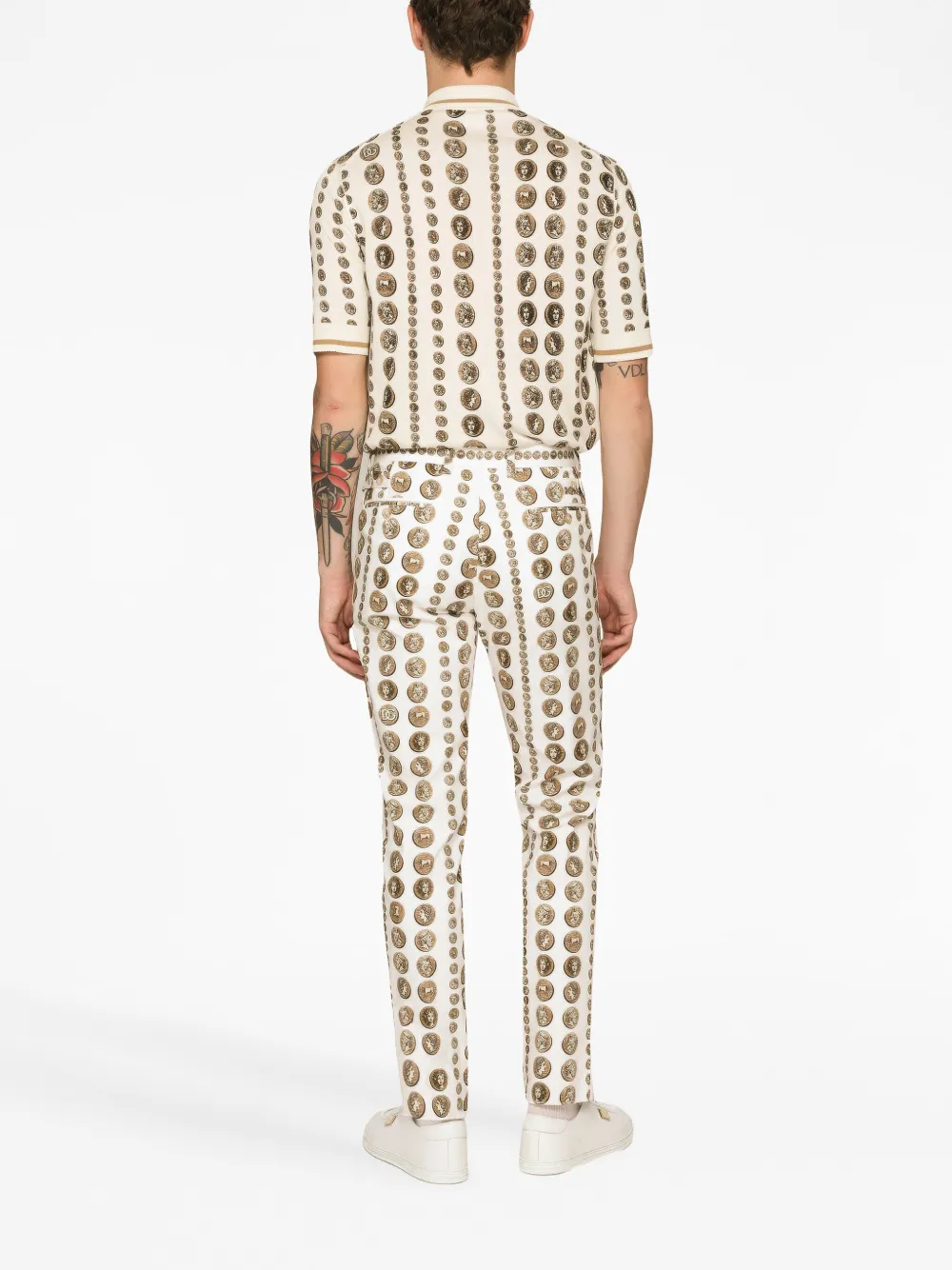 motif-print tailored trousers