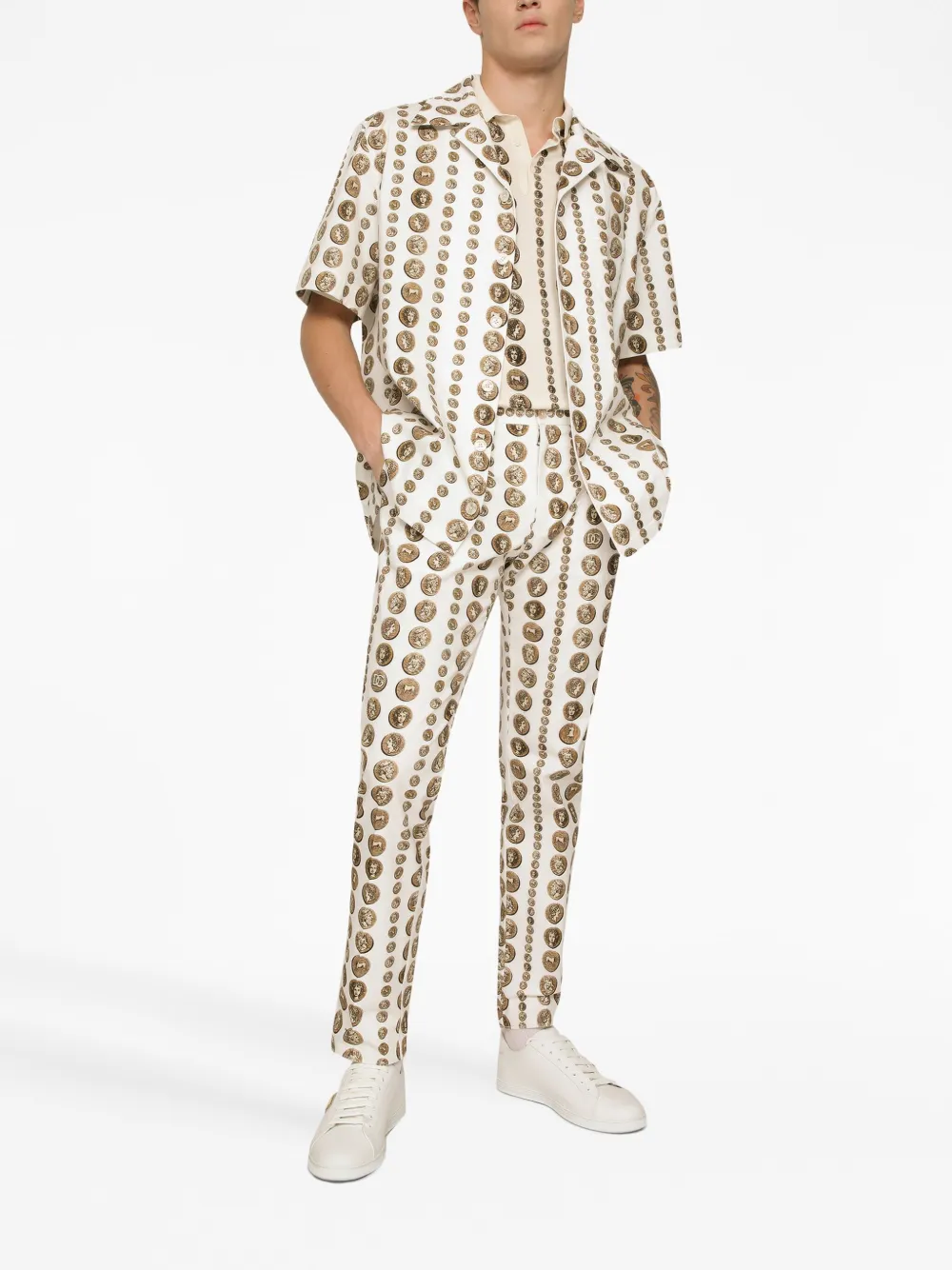 Dolce & Gabbana motif-print tailored trousers | Tailored Trousers | Image 2