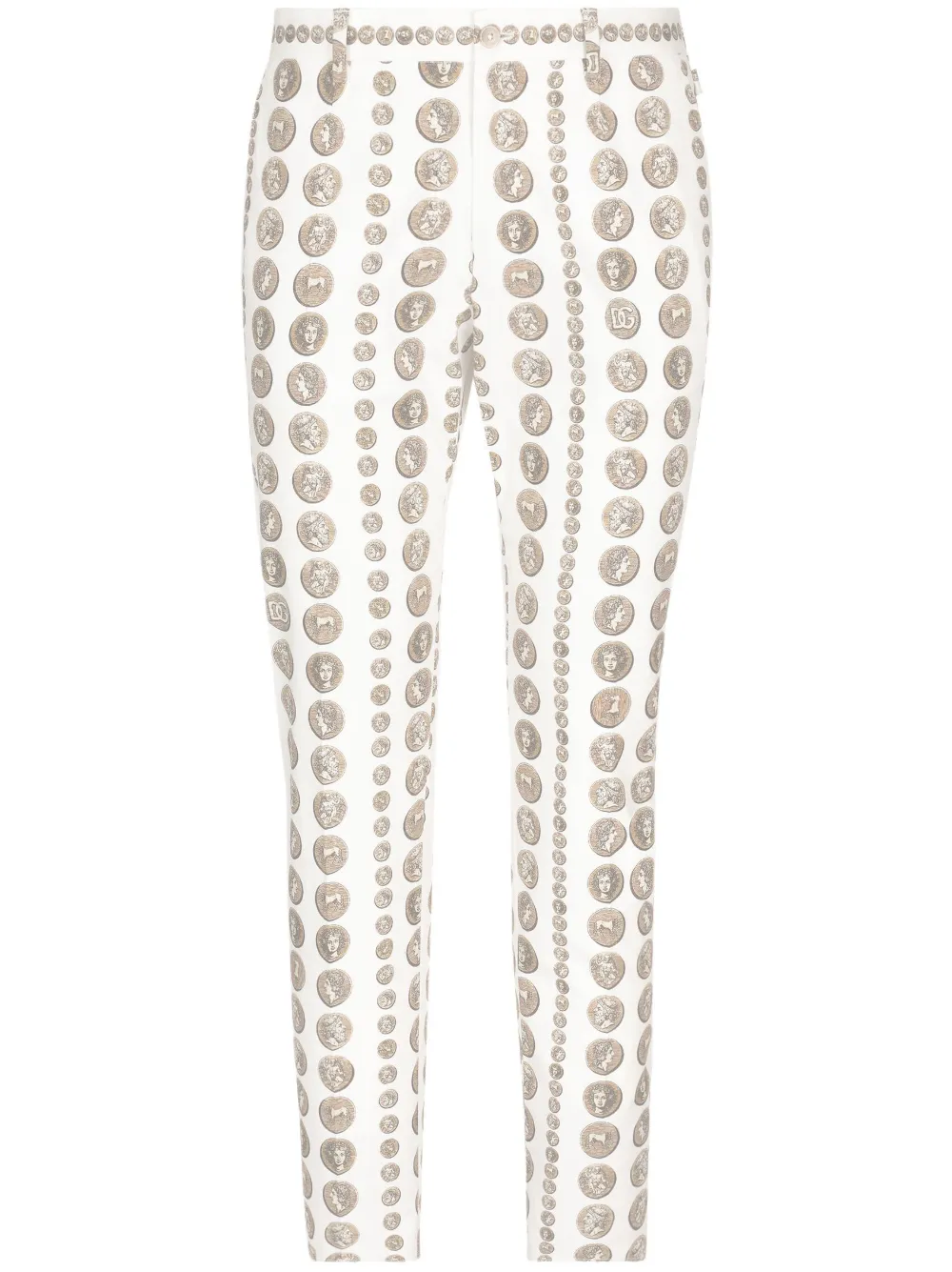 Dolce & Gabbana motif-print tailored trousers | White | Image 1