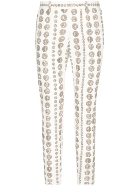 Dolce & Gabbana pantalones de vestir con motivo estampado