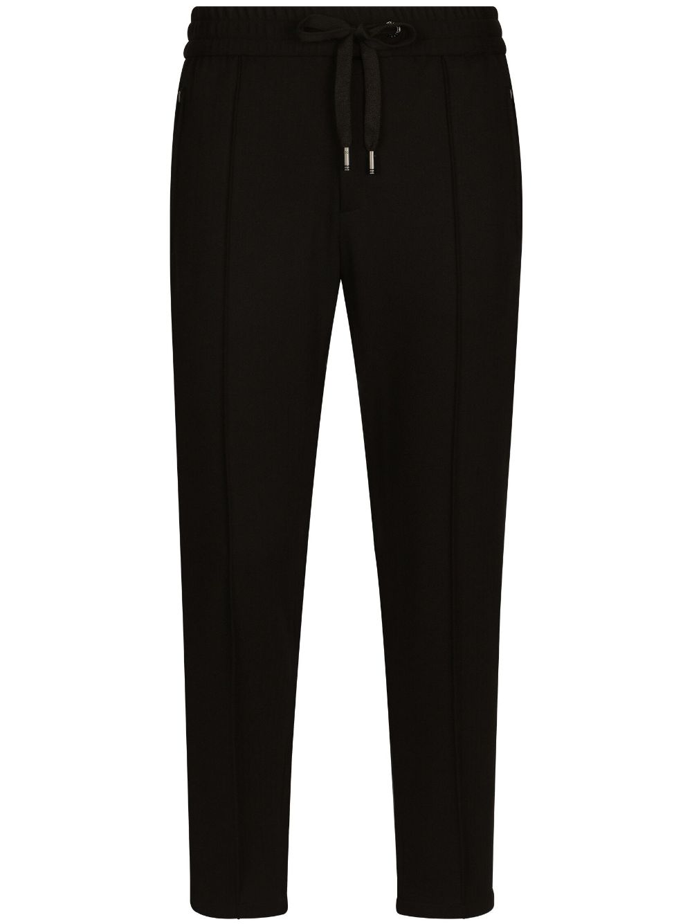 Dolce & Gabbana Pressed-crease Tapered Trousers In Black