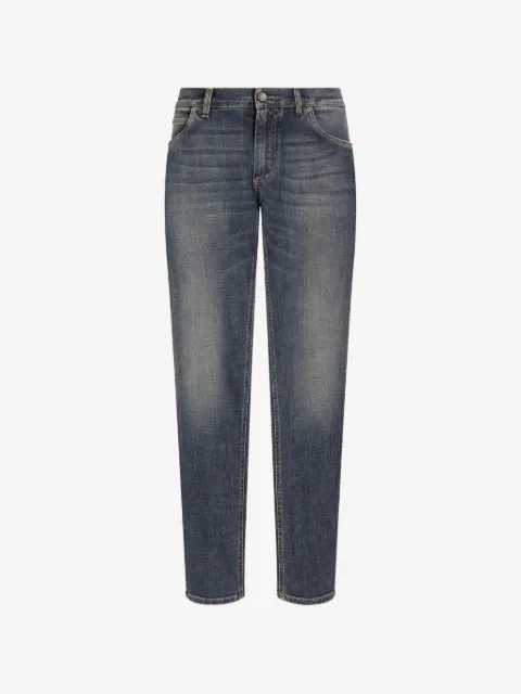 Dolce & Gabbana logo-plaque slim-cut jeans