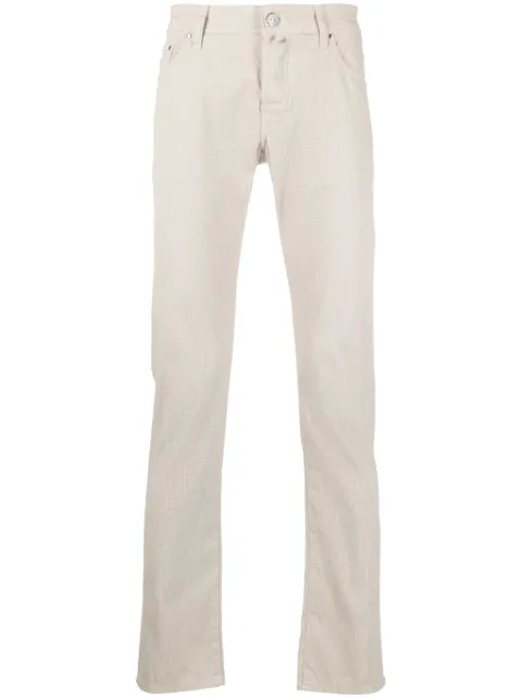 Jacob Cohën embroidered-logo straight-leg trousers