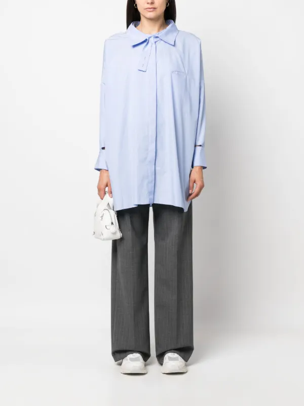 JEJIA シャツ Jejia カットアウト シャツ | ブルー | FARFETCH JP