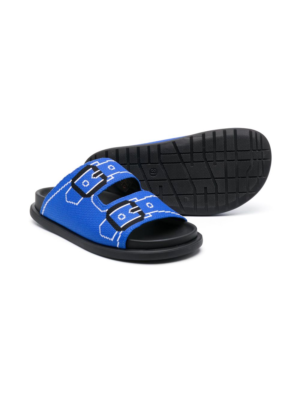 Marni Kids Slippers met gespdetail - Blauw