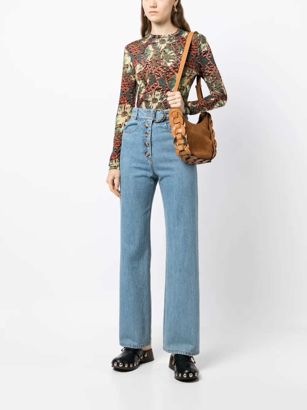 Ulla Johnson Top met bloemenprint - Bruin