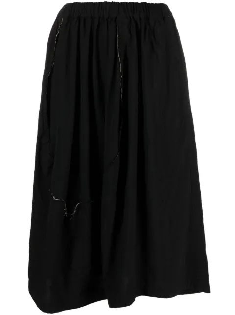 Comme Des Garçons Comme Des Garçons topstitched asymmetric midi skirt