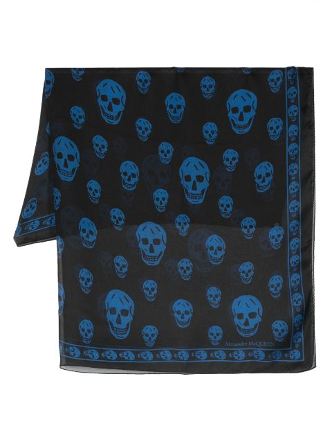 Alexander McQueen skull-print silk scarf Women