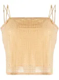 Alexander Wang crystal-embellished top - Neutrals