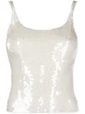 Alexander Wang sequinned tank top - Neutrals