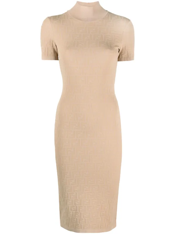 Fendi logo midi dress online