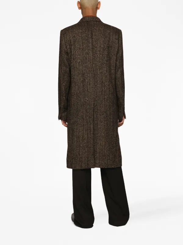 DOLCE&GABBANA　ヘリンボーン　ウール　チェスターコート DOLCE&GABBANA ヘリンボーン ウール チェスターコート 【公式通販】