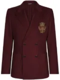 Dolce & Gabbana embroidered-crest blazer