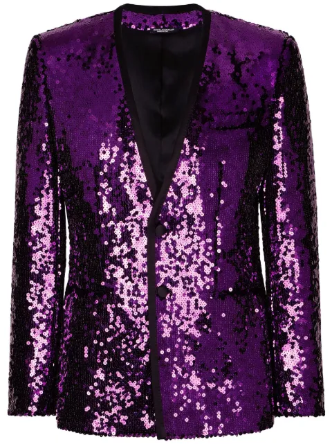 Dolce & Gabbana sequined single-breasted blazer