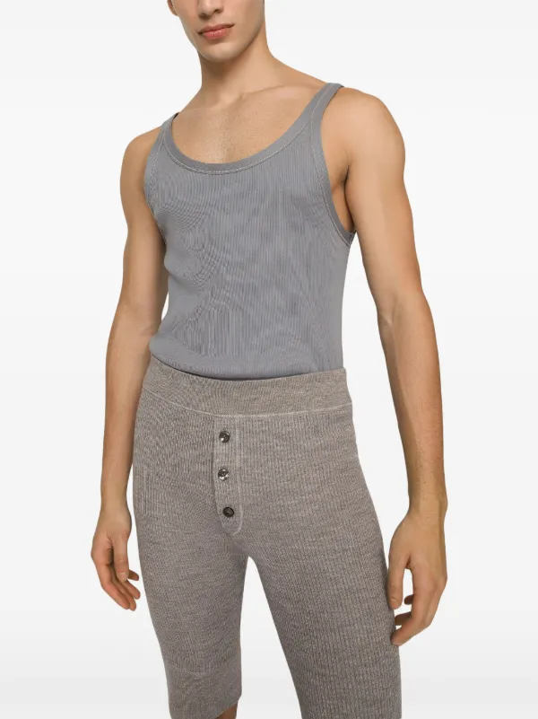 DOLCE & GABANNA tank top/ タンクトップ Dolce & Gabbana DG Logo Tank Top | White | FARFETCH