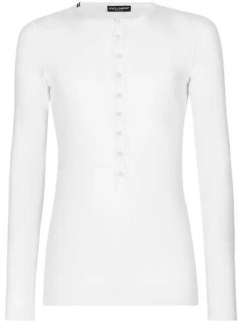 Dolce & Gabbana long-sleeve button-fastening top
