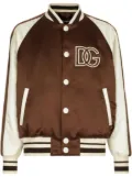 Dolce & Gabbana logo-patch colour-block bomber jacket - Brown