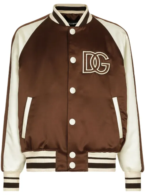 Veste bomber color block à logo - Dolce & Gabbana - Modalova