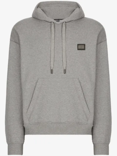 Dolce & Gabbana logo-patch cotton hoodie