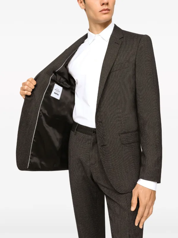 Dolce & Gabbana ピークドラペル シングルスーツ | ブラック | FARFETCH JP