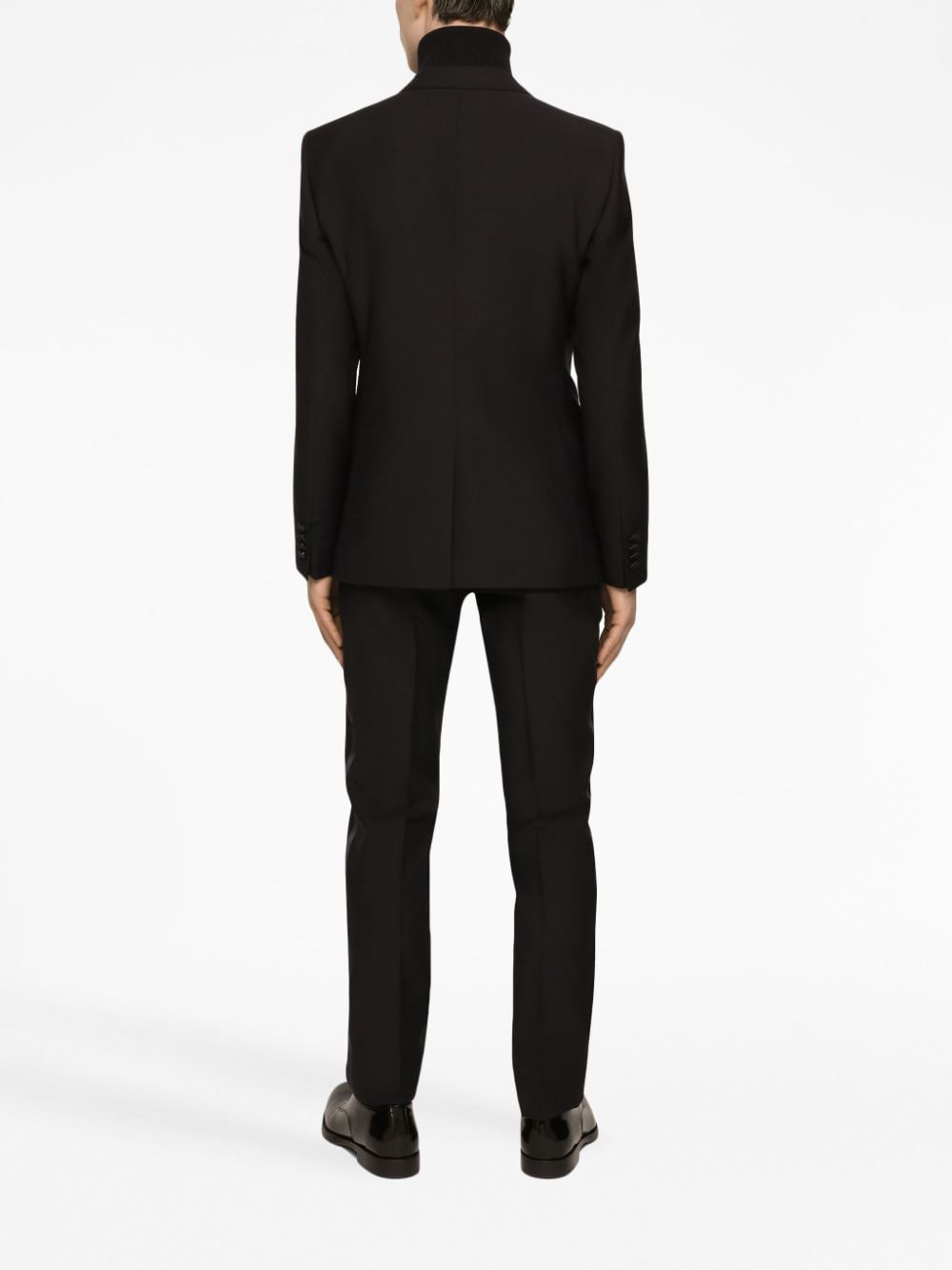 Shop Dolce & Gabbana Wool Martini-fit Tuxedo Suit In Black