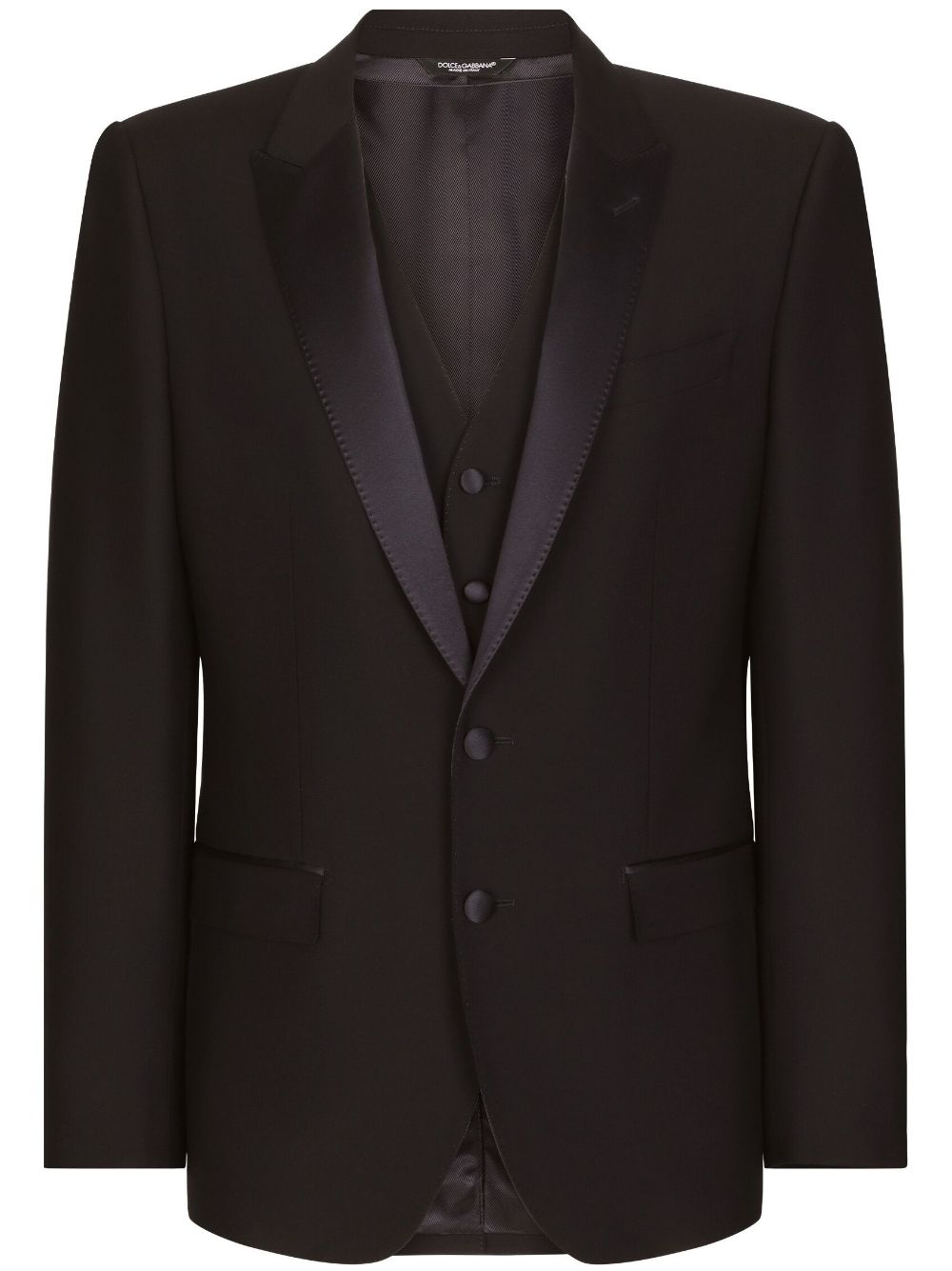 Wool Martini-fit tuxedo suit