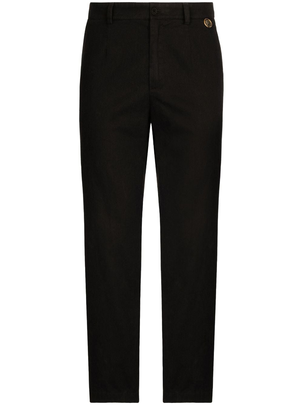 Dolce & Gabbana Front-fastening Straight-leg Trousers In N0000