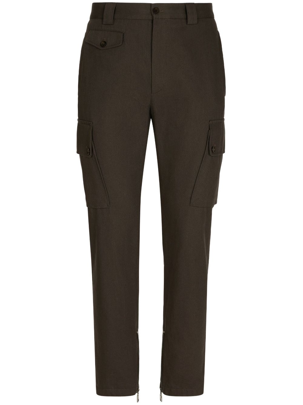 Dolce & Gabbana logo-patch cargo trousers - Brown