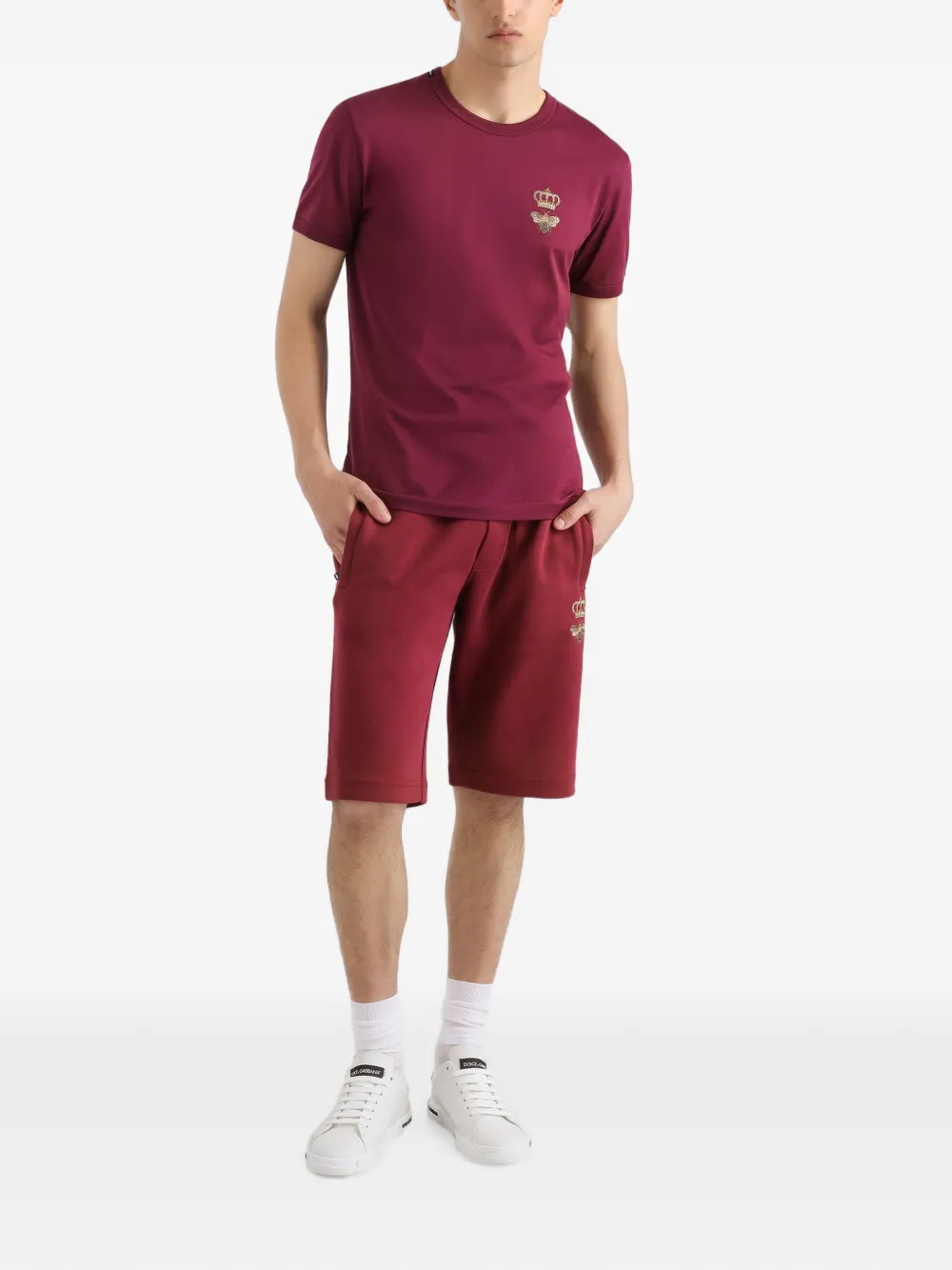 Dolce & Gabbana Shorts met borduurwerk Rood