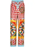Dolce & Gabbana geometric-pattern straight-leg trousers - Yellow
