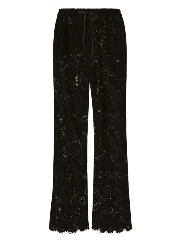 Dolce & Gabbana レースパネル セミシアーパンツ | ブラック