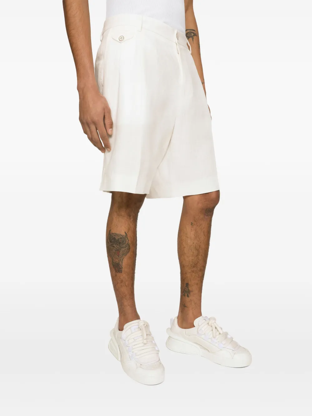Dolce & Gabbana Linnen bermuda shorts Wit