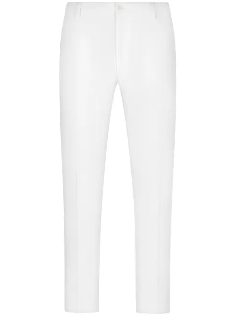 Dolce & Gabbana logo-embroidered tailored trousers