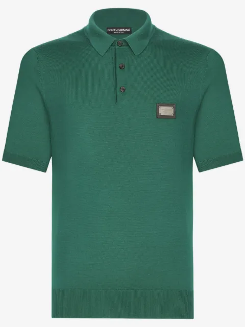 Dolce & Gabbana logo-tag wool polo shirt