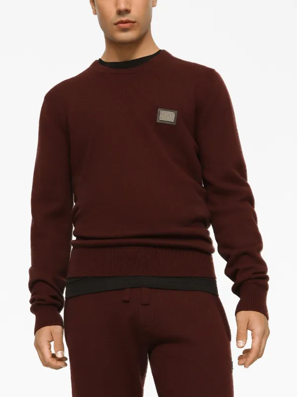 DOLCE & GABBANA プレートセーター Dolce & Gabbana ロゴプレート セーター | ブルー | FARFETCH JP