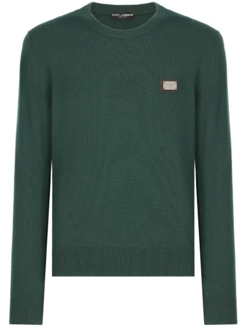 Dolce & Gabbana logo-plaque wool jumper