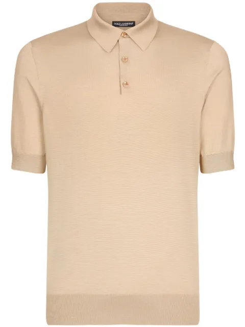 Dolce & Gabbana playera tipo polo de seda manga corta
