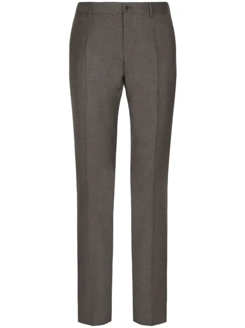 Dolce & Gabbana Calça flanelada de alfaiataria com vinco