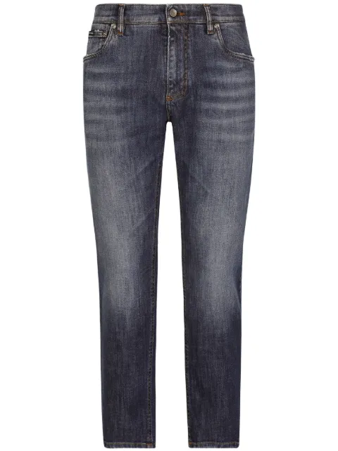 Dolce & Gabbana Calça jeans reta com logo