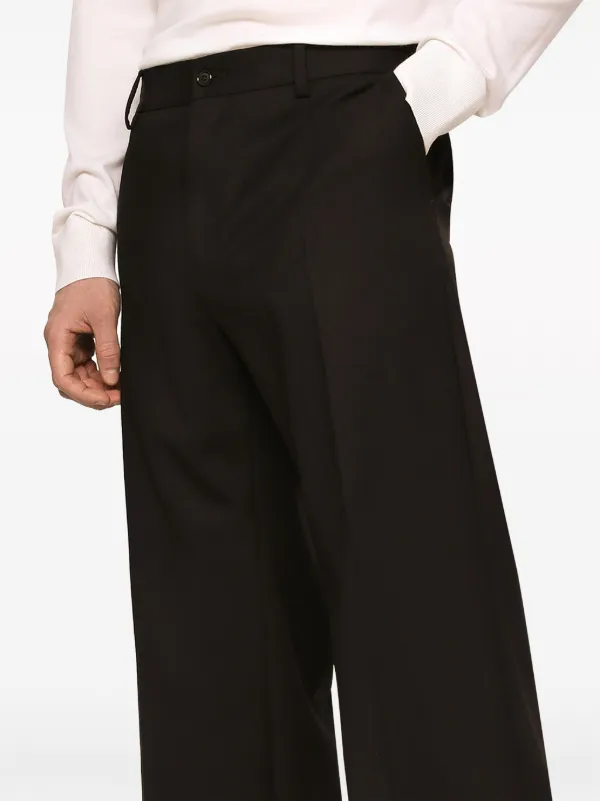 【DOLCE&GABBANA】プレス クリース テーラード パンツ Dolce & Gabbana センタープレス テーラードパンツ | ブラック