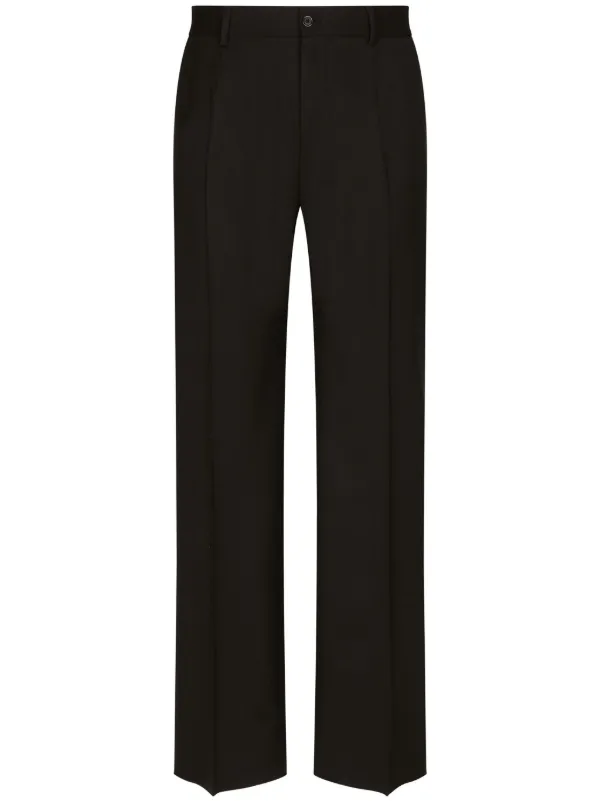 【DOLCE&GABBANA】プレス クリース テーラード パンツ Dolce & Gabbana センタープレス テーラードパンツ | ブラック